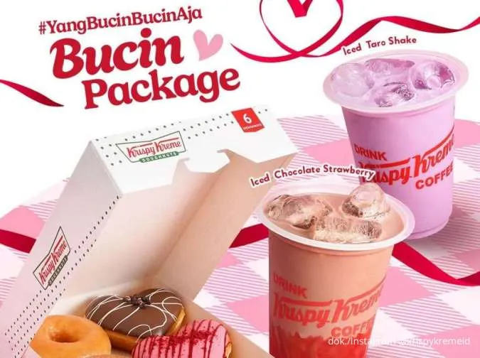 Promo Krispy Kreme: Paket Bucin Valentine Hemat Cuma Rp 100 Ribu, Manisnya Dobel!