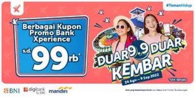Promo Traveloka 9.9 Kembar, Nikmati Kupon Promo Bank Xperience hingga Rp 99.000