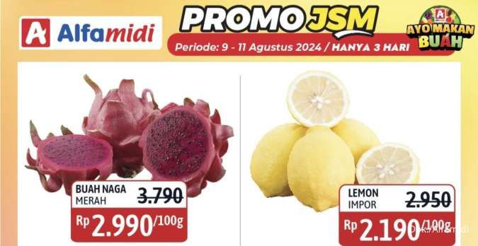 Promo JSM Alfamidi Periode 9-11 Agustus 2024, Buah-Minyak Goreng Harga Hemat