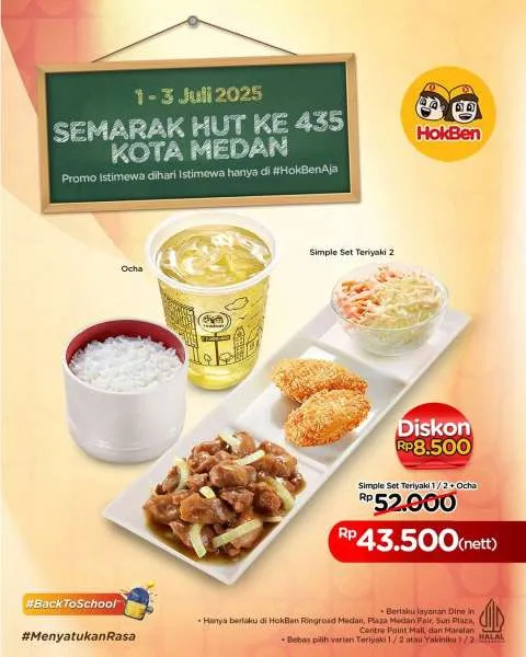 Promo HokBen HUT ke-435 Kota Medan 1-3 Juli 2025