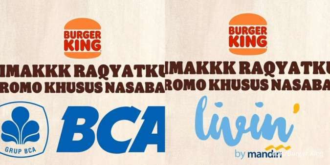 Promo Burger King 1-31 Desember 2023, BCA dan Mandiri Diskon-Cashback 50%