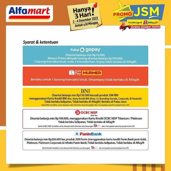 Katalog Harga Promo JSM Alfamart 2-4 Desember 2022