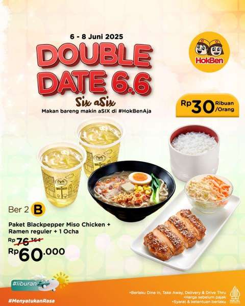 Promo HokBen 6.6 Mulai 6-8 Juni 2025