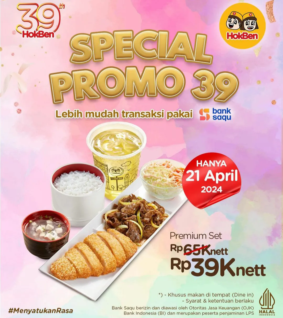 Promo Hokben x Bank spesial HUT ke-39