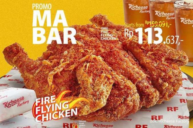 Promo Richeese Weekend 12-14 Mei 2023, Paket Mabar Fire Flying Chicken 1 Ayam Utuh