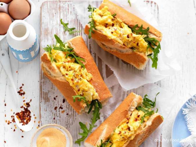 Resep Sandwich Telur Orak Arik, Bikin Sarapan Kilat Hanya 10 Menit
