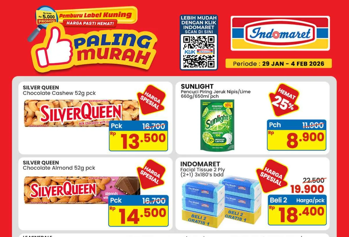 Promo Indomaret 29 Januari-4 Februari 2026, Ada Sunlight Murah Diskon 25%