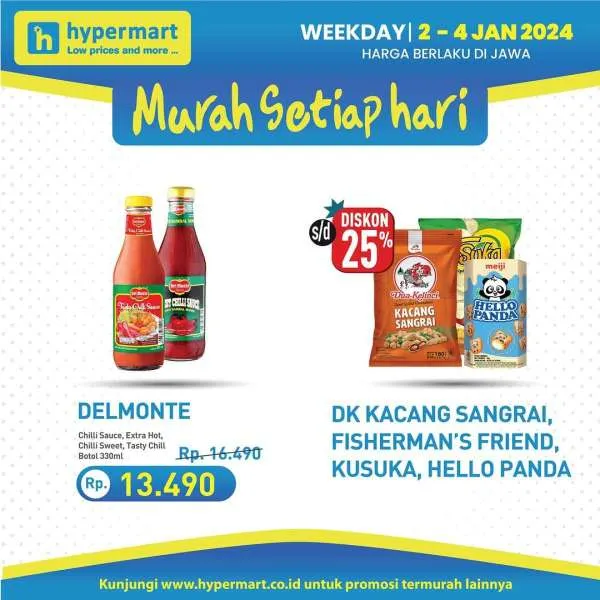 Promo Hypermart Hyper Diskon Weekday Periode 2-4 Januari 2023