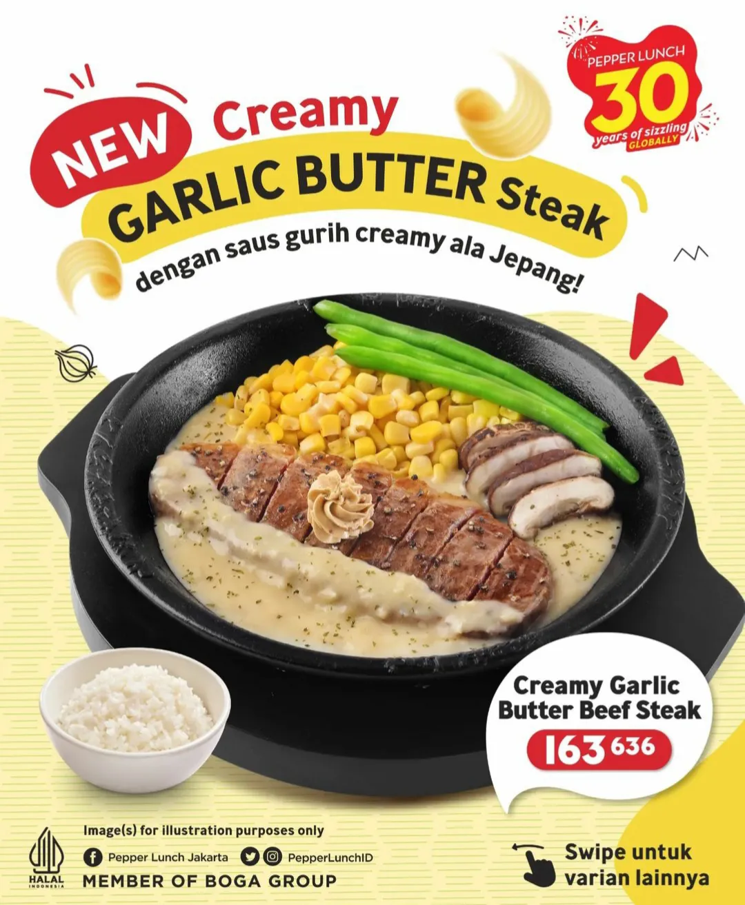 Menu baru Pepper LunchCreamy Garlic Butter steak