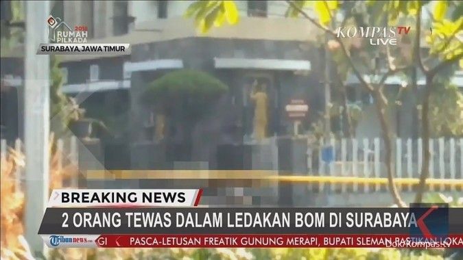 Enam korban tewas dan 35 luka-luka akibat aksi bom gereja di Surabaya