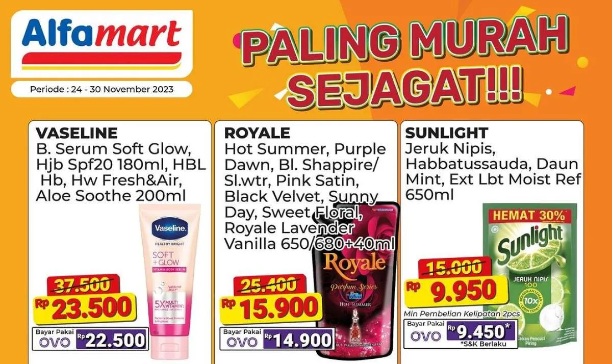 Promo Alfamart Paling Murah Sejagat 24-30 November 2023, Harga Ekonomis Sepekan!