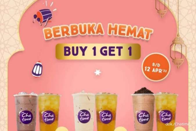 Promo Chatime 11-12 April 2022, Berbagai Varian Chatime Beli 1 Gratis 1 Ukuran Large