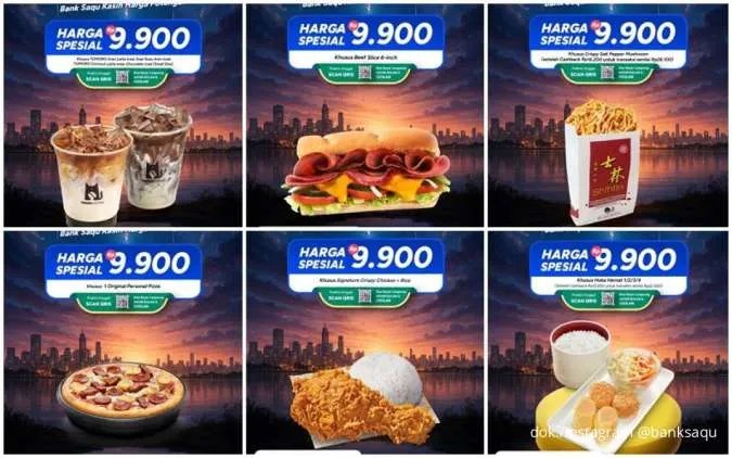 11 Promo KA99ET Bank Saqu Oktober 2025 Serba Rp 9.900, Tomoro sampai HokBen