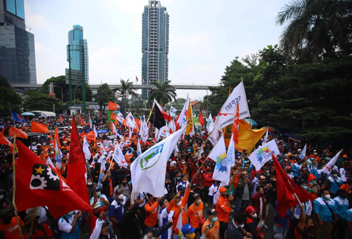 Hari Ini Ribuan Buruh Gelar Aksi di Mahkamah Konstitusi Minta Cabut UU Cipta Kerja