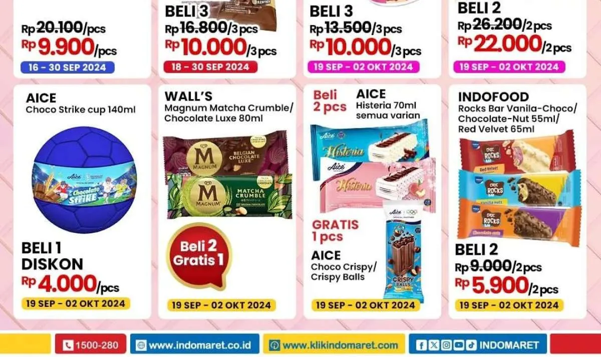 Promo Es Krim di Indomaret dan Superindo Weekday, Magnum Beli 2 Gratis 1 Sampai Besok