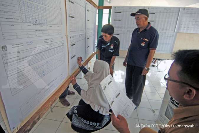 Real count pilpres KPU 32,19% (25 April, 06.30 WIB): Jokowi 55,8%-Prabowo 44,2%