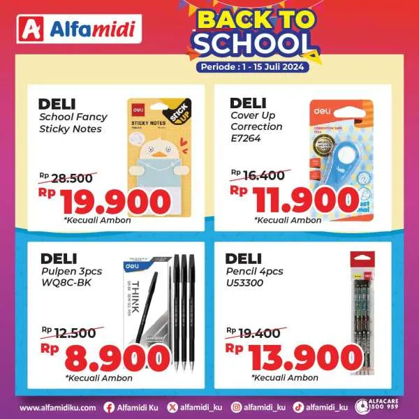 Promo Alfamidi Back to School Periode 1-15 Juli 2024