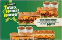 Promo Subway Combo hingga 13 April, Makan Sandwich Berdua + Minum Mulai Rp 95.000