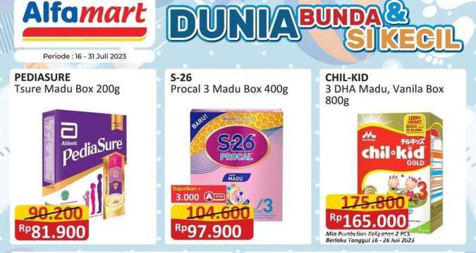 Harga Promo Alfamart Terbaru 24 Juli 2023, Potongan Harga untuk Susu dan Camilan