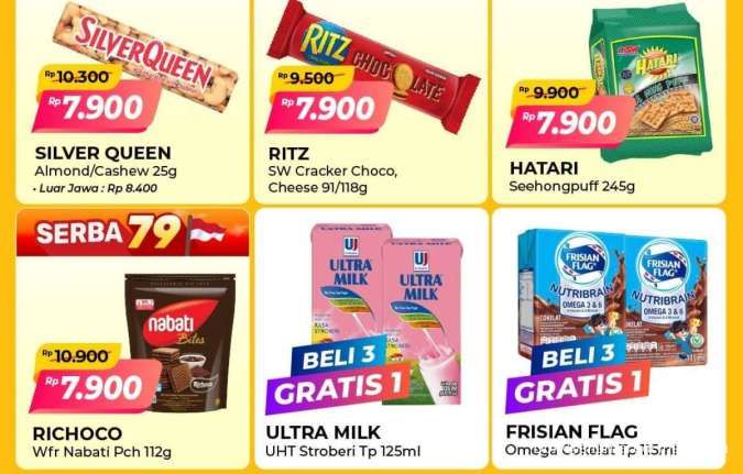 Promo Alfamart Spesial Kemerdekaan Harga Serba 79, Ada Ultra Milk Beli 3 Gratis 1