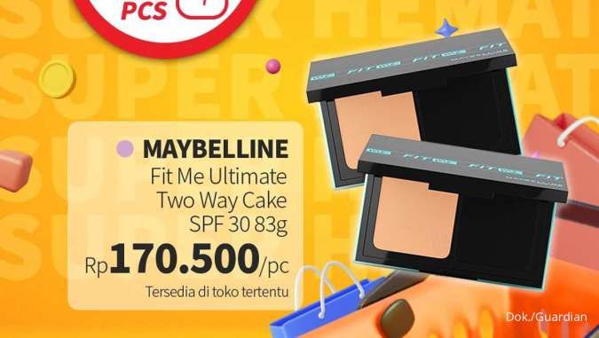 Promo Guardian sampai 21 Agustus 2024, Tambah Rp 1.000 Dapat 2 Bedak Maybelline!