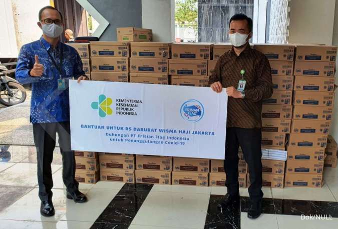 Frisan Flag Indonesia memberi bantuan bagi RS Darurat Covid Asrama Haji Pondok Gede