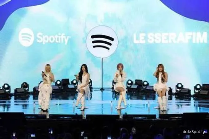 Penampilan Perdana Le Sserafim Bawakan Boompala Bisa Disaksikan di Spotify lo