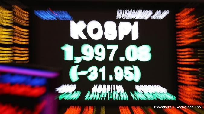 Aksi jual saham big cap menekan langkah bursa Asia