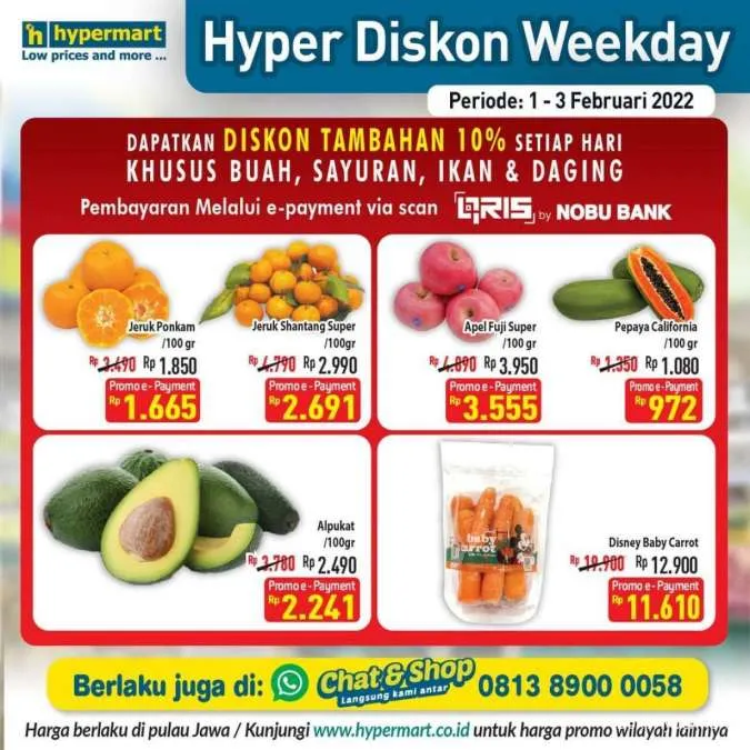 Promo Hypermart Hyper Diskon Weekday Periode 1-3 Februari 2022