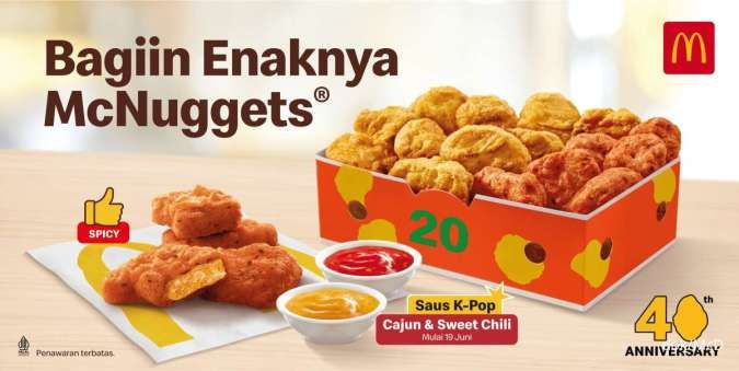 Promo McD Menu Terbaru, McNuggets Aneka Rasa dengan 100% Daging Ayam Asli