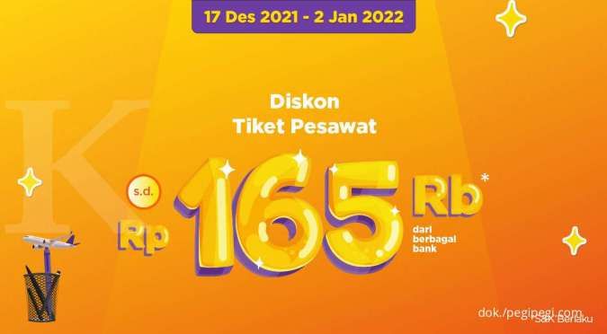 Promo Waktu Indonesia PegiPegi (WIP), Diskon Tiket Pesawat hingga Rp 165.000