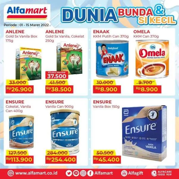Promo Alfamart Dunia Bunda & Si Kecil Periode 1-15 Maret 2022