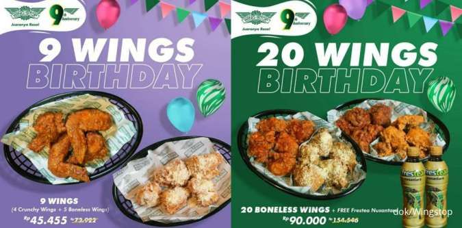 Promo Wingstop Ulang Tahun ke-9 Tawarkan Wings Birthday Serba Diskon Khusus Juni 2023