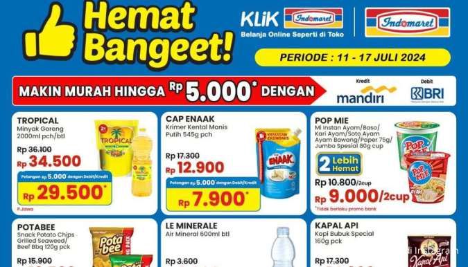 Promo Indomaret 17 Juli 2024, Le Minerale Sampai Tropical Hemat Berakhir Hari Ini