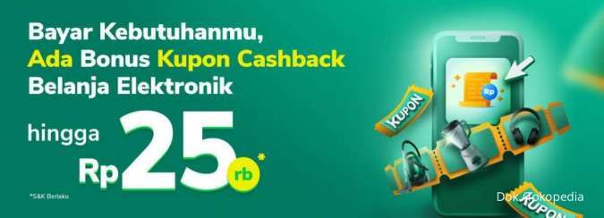 Promo Tokopedia 1-14 Maret, Beli Pulsa Dapat Kupon Cashback Elektronik