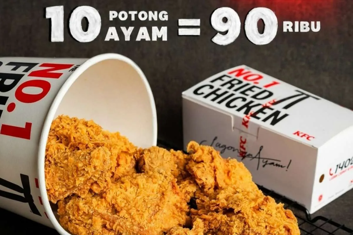 Promo KFC baru 4 November 2021, 10 potong ayam harga Rp 90.000-an hanya di hari Kamis