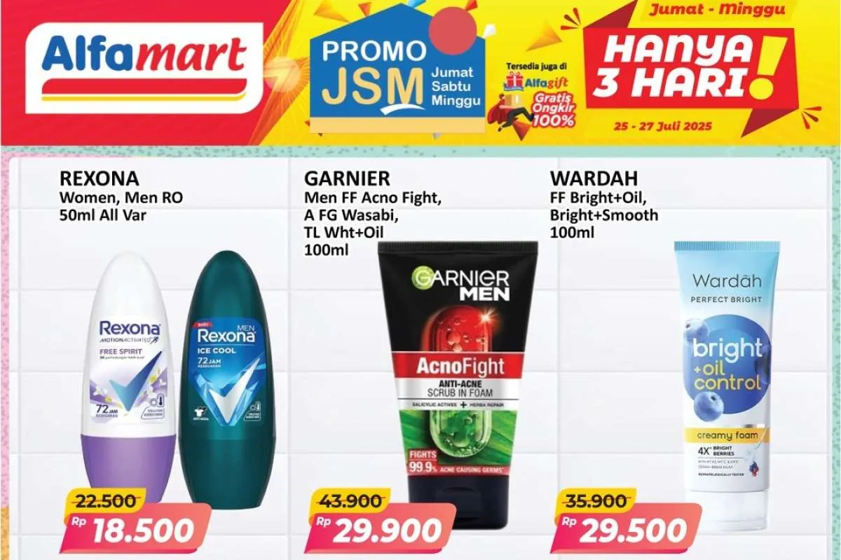 Promo JSM Alfamart Jelang Akhir Juli 2025, Ada Promo Ponds & Garnier Men