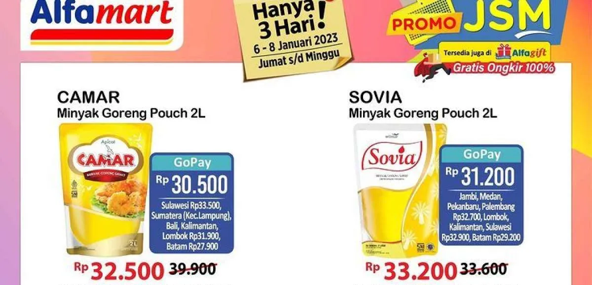 Harga Promo JSM Alfamart 6-8 Januari 2023, Minyak Goreng hingga Susu Lebih Murah