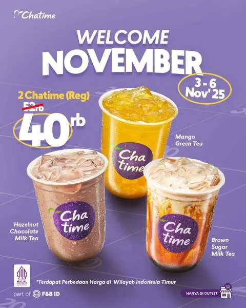 Promo Chatime Welcome November 2025