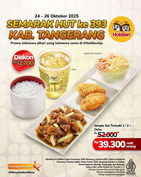 Promo HokBen HUT Kota Tangerang 2025