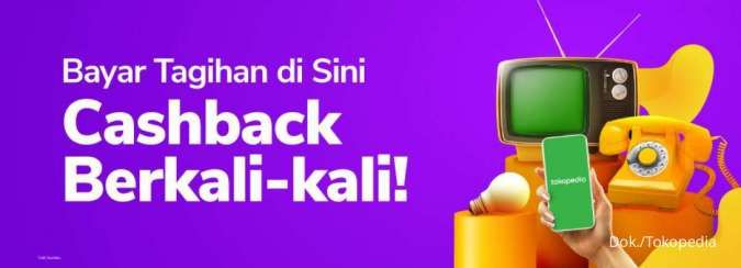 Promo Tokopedia Februari 2022, Bayar Tagihan Dapat Cashback Berkali-kali!