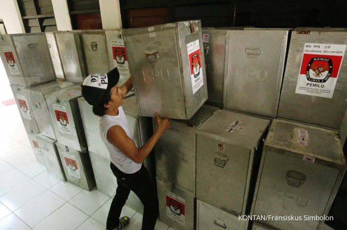 40% bilik dan kotak suara di Jakarta pakai kardus