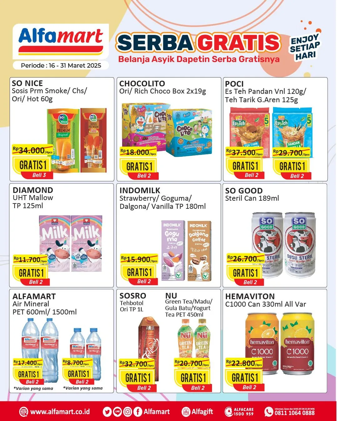 Promo Alfamart Serba Gratis Periode 16-31 Maret 2025