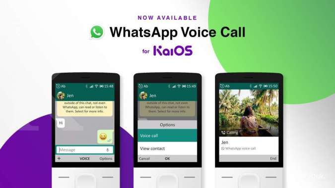 WhatsApp kini bisa lakukan panggilan telepon di perangkat KaiOS RAM 512MB