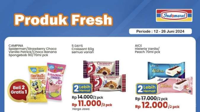 Promo Indomaret Super Hemat s/d 26 Juni 2024, Ada Beli 1 Gratis 1-Beli 2 Gratis 1!