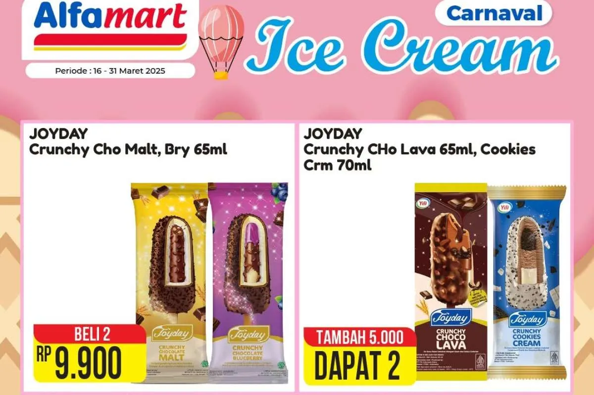 Promo Es Krim Weekend Akhir Maret 2025 di Alfamart Gantung, Indomaret & Superindo