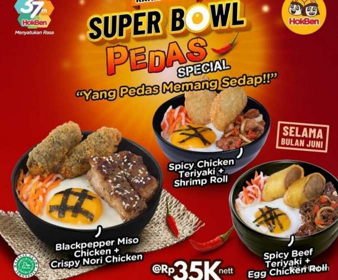 Promo Hokben Super Bowl Pedas Spesial Rp 35.000, Berlaku 9-12 Juni 2022