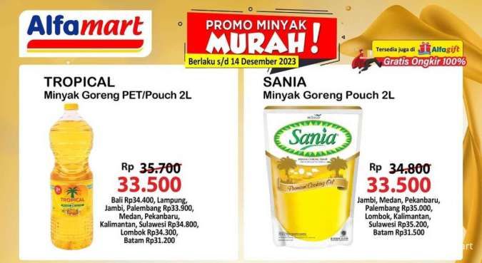 Promo Alfamart Minyak Murah s/d 14 Desember 2023, Sunco 2 Liter Jadi Rp 30.000-an!