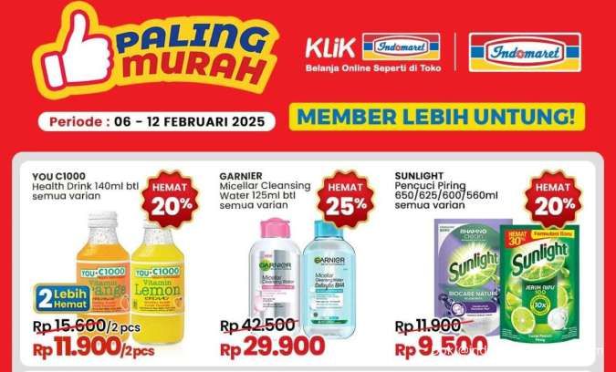 Promo Indomaret Weekend Hari Ini, Garnier Micellar Water dan Sunlight Paling Murah