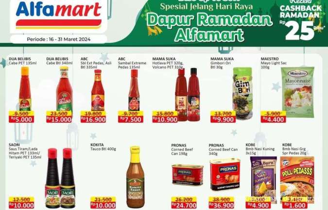 Promo Alfamart Paling Murah Spesial Ramadhan, Kebutuhan Dapur Hemat Mulai Rp 2.000-an